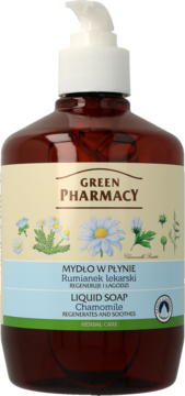 GREEN PHARMACY ,mydło w płynie, rumianek,przód