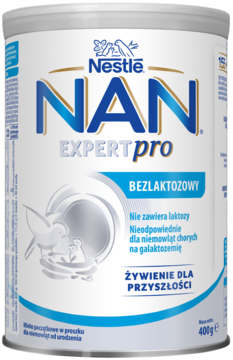 NESTLÉ NAN EXPERTpro ,mleko początkowe w proszku, dla niemowląt od urodzenia, bezlaktozowy,przód