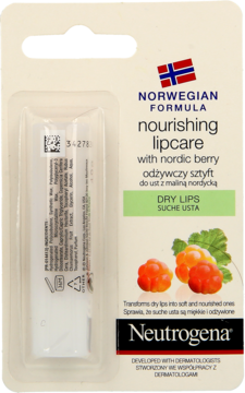 NEUTROGENA Formuła Norweska ,odżywczy sztyft do ust z maliną nordycką,przód