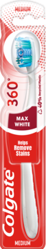 COLGATE 360° Max White One,szczoteczka do zębów, średnia,przód
