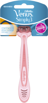GILLETTE VENUS Simply 3 ,maszynka do golenia, 3-ostrzowa, dla kobiet, jednorazowa,przód