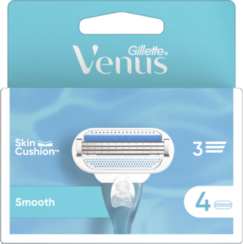 GILLETTE VENUS Smooth ,wkłady do maszynki do golenia, 3-ostrzowe, dla kobiet,przód