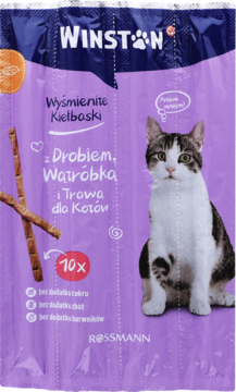 WINSTON ,karma uzupełniająca dla dorosłych kotów, z drobiem i wątróbką dla kota,przód