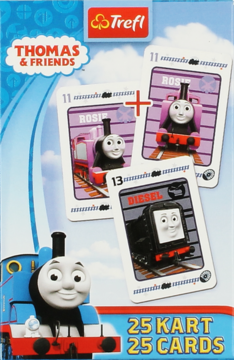 Trefl Piotruś, gra dla dzieci Thomas i Przyjaciele. Niebieskie pudełko z 25 kartami: Thomas, Rosie, Diesel.