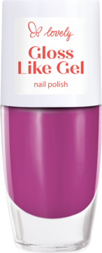Lakier do paznokci Lovely Gloss Like Gel nr 151, lśniąca fuksja w butelce, widok z przodu.
