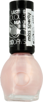 Lakier Miss Sporty Lasting Colour Maxi Brush, bladoróżowy, trwałość 10 dni, widok z przodu.