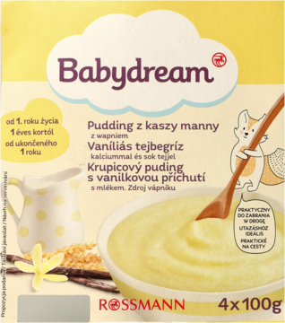 BABYDREAM ,waniliowa kaszka manna po 10. m-cu,przód