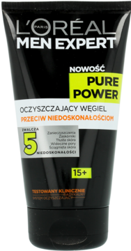 L'ORÉAL PARIS MEN EXPERT ,żel do mycia twarzy, oczyszczający węgiel,przód
