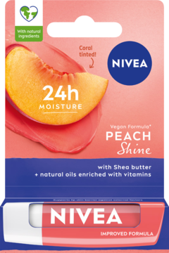 NIVEA ,balsam do ust, Peach Shine,przód