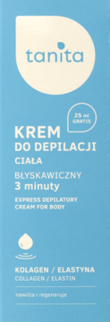 TANITA ,błyskawiczny krem do depilacji ciała, 3 minuty,przód