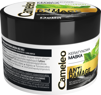 DELIA COSMETICS CAMELEO Anti Damage ,maska do włosów szorstkich i łamliwych, keratynowa,przód