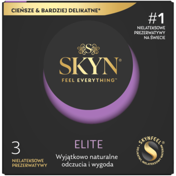 SKYN Elite ,prezerwatywy, nielateksowe, ultracienkie, delikatne,przód