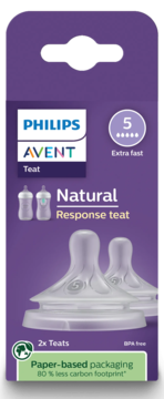 PHILIPS AVENT Natural ,smoczek do butelki responsywnej, 6m+, z przepływem 5,przód