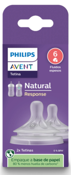 PHILIPS AVENT Natural ,responsywny smoczek do gęstych pokarmów 6m+,przód