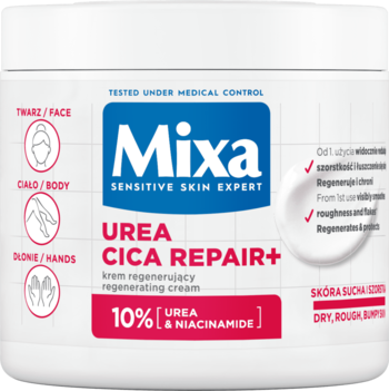 MIXA Urea Cica Repair+ ,krem multifunkcyjny, regenerujący,przód