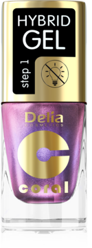 DELIA COSMETICS Coral Hybrid Gel,lakier do paznokci, Step 1, nr 105;,przód