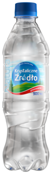 KRYSTALICZNE ŹRÓDŁO ,woda źródlana, gazowana,przód