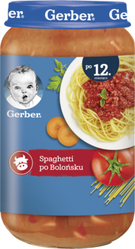 GERBER ,spaghetti po bolońsku, po 12. m-cu,przód