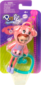 POLLY POCKET ,lalka zawieszka w bluzie,przód