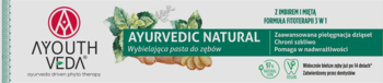 Ayouth Veda Ayurvedic Natural wybielająca pasta do zębów z imbirem i miętą, front.
