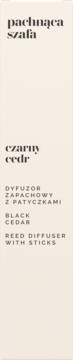 PACHNĄCA SZAFA ,patyczki zapachowe, Czarny Cedr,przód