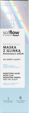 SO!FLOW BY VIS PLANTIS ,maska do skóry głowy, z glinką, oczyszczająca, redukująca sebum,przód