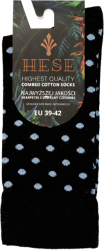 HESE Sox Club ,skarpetki męskie, niebieskie kropki, rozm. 39-42,przód