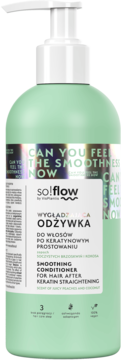 SO!FLOW BY VIS PLANTIS ,odżywka do włosów, po prostowaniu keratynowym, zapach soczystych brzoskwini i kokosa,przód