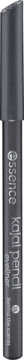 Szara kredka do oczu Essence Kajal Pencil Eyeliner nr 15 behind the scenes. Widoczny metaliczny korpus.