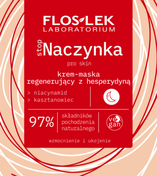 FLOSLEK LABORATORIUM stopNaczynka ,krem-maska do twarzy, regenerujący z hesperydyną,przód