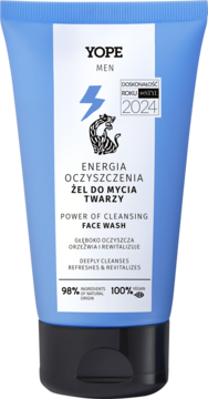 YOPE Men ,żel do mycia twarzy, energia oczyszczenia,przód