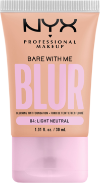 NYX Bare With Me Blur, podkład wygładzający w beżowej tubce z różową nakrętką, odcień 04 Light Neutral.