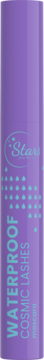 Fioletowa maskara Stars WATERPROOF COSMIC LASHES, pionowa tuba z turkusowym napisem i wzorem gwiazd.