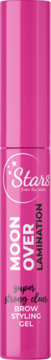 Stars Moon Over Lamination Brow Styling Gel, różowa tubka z pionowym napisem, widok z przodu.