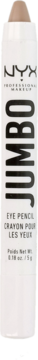 NYX Jumbo Eye Pencil, beżowa kredka do oczu/cień, białe opakowanie, pionowo, widok z przodu.