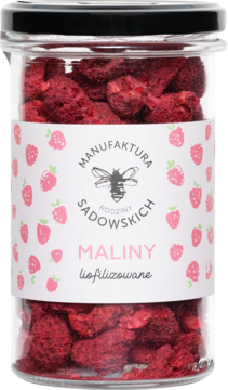 MANUFAKTURA RODZINY SADOWSKICH ,maliny liofilizowane,przód