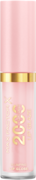 Max Factor 2000 Calorie Lip Glaze, różowy błyszczyk optycznie powiększający w przezroczystej tubce.