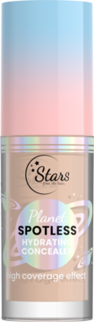 Stars from the stars Planet Spotless Hydrating Concealer, beżowy, z różowo-niebieską nakrętką, widok z przodu.