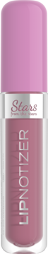 Różowy błyszczyk Stars from the Stars Lipnotizer w przezroczystej tubce z różową nakrętką, widok z przodu.