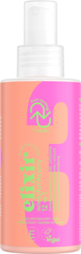 OnlyBio Hair Cycling eliksir do włosów Odżywienie 12w1, różowo-pomarańczowa butelka spray z zielonym napisem, widok z przodu.