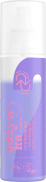 OnlyBio Hair Cycling dwufazowa odżywka wygładzająco-nawilżająca, fioletowa butelka z różowym napisem, widok z przodu.