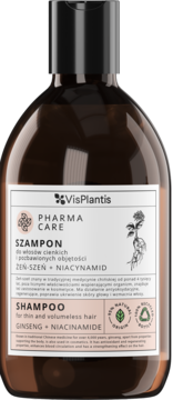 VIS PLANTIS Pharma Care ,szampon do włosów cienkich, Żeń-szeń + Niacynamid,przód