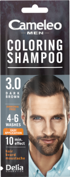 DELIA COSMETICS CAMELEO Men ,szampon koloryzujący do włosów, nr 3.0 Dark Brown,przód
