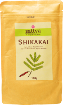 SATTVA Ayurveda ,proszek do mycia włosów, ziołowy, Shikakai,przód