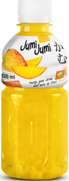 JUMI JUMI ,napój mango z kawałkami galaretki kokosowej,przód