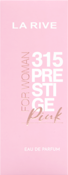 Różowy kartonik La Rive 315 Prestige Pink woda perfumowana, widok z przodu z białym tekstem.
