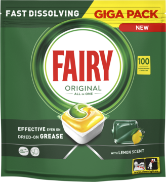 FAIRY Original All In One,kapsułki do zmywarki, Lemon,przód