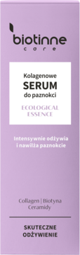Liliowe serum do paznokci Biotinne Core z kolagenem, biotyną i ceramidami, nawilżające. Widok z przodu.