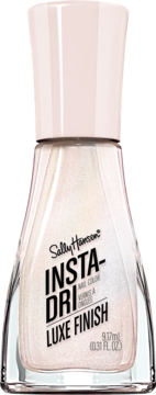 Sally Hansen Insta-Dri Luxe Finish, perłowy lakier do paznokci #61 Silk is..., z brokatem, widok z przodu.