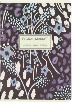 TOP 2000 ,zeszyt A5 60k kratka, Floral Market, mix,przód